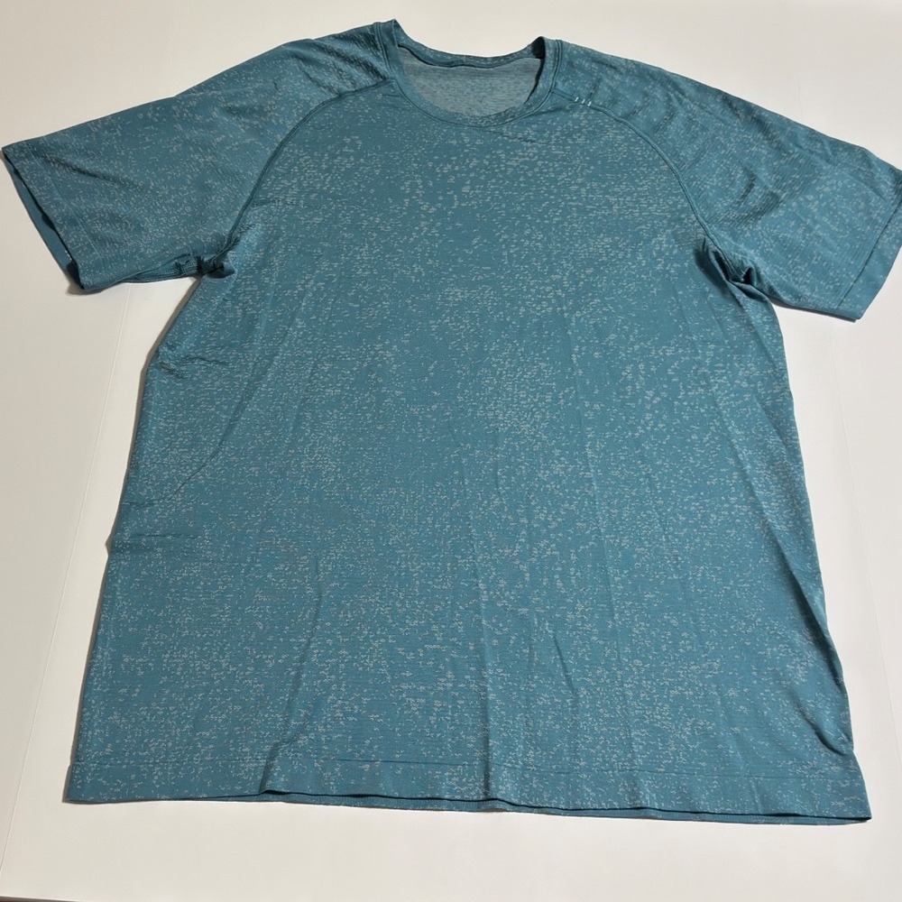 Lululemon Metal Vent Tech Short Sleeve Shirt Blue Heather XL Mens Workout Top